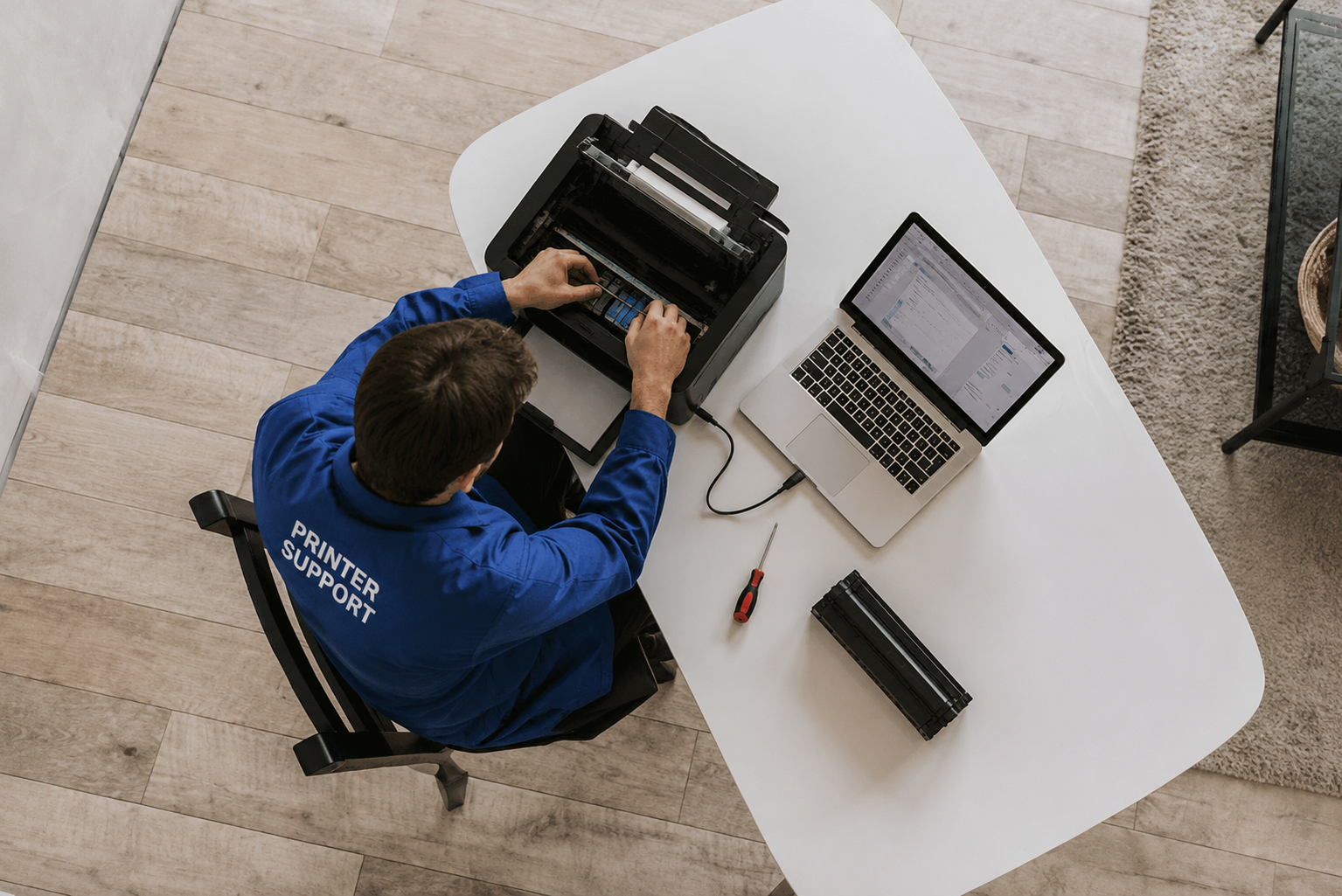 Printer technician support